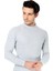 Erkek Gri Yarım Balıkçı Yaka Slim Fit Kazak 2