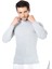 Erkek Gri Yarım Balıkçı Yaka Slim Fit Kazak 3