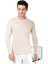 Erkek Bej Yarım Balıkçı Yaka Slim Fit Kazak 1