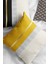 Premium Tay Tüyü Dokuma Kumaş Çift Taraflı Varak Çizgili Kırlent Yastık Kılıfı 43X43CM KRL986 2