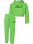 Kız Çocuk Yeşil Crop Sweatshirt Pantolon Takım 1