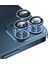 Iphone 14 Pro Max Kamera Koruyucu Lens Mercek Metal Çerçeveli 3lü Set Mavi Blue 2
