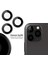 Iphone 14 Pro Kamera Koruyucu Lens Mercek Metal Çerçeveli 3lü Set Siyah Black 5