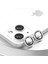 Iphone 14 Kamera Koruyucu Lens Mercek Metal Çerçeveli 2li Set Gümüş Gri Silver 1