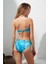 Crown Taşlı Kaplı Straplez Bikini Takım 221251 Aquamarin 2