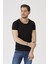 Erkek Siyah Kısa Kollu Pis Yaka Slim Fit T-Shirt 2