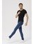 Erkek Siyah Kısa Kollu Pis Yaka Slim Fit T-Shirt 5