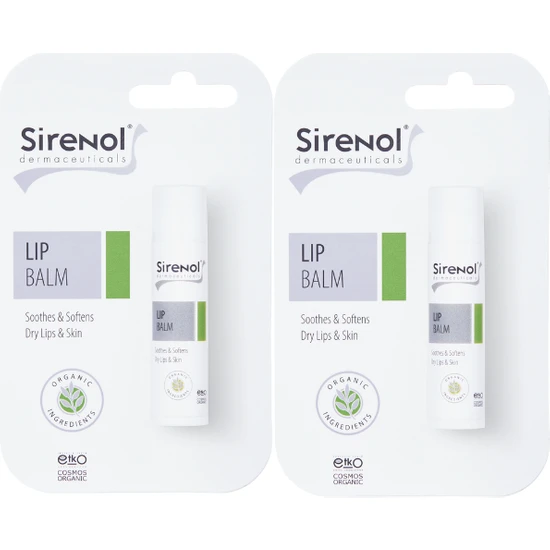 Sirenol 2'li Organik Dudak Balmı