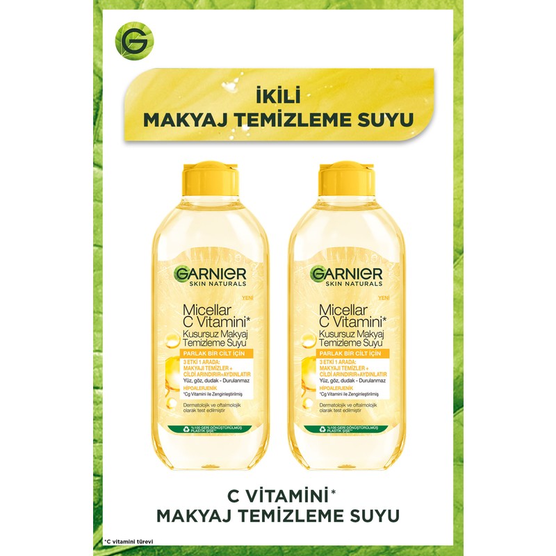 Garnier Micellar C Vitamini Makyaj Temizleme Suyu 2'li Set