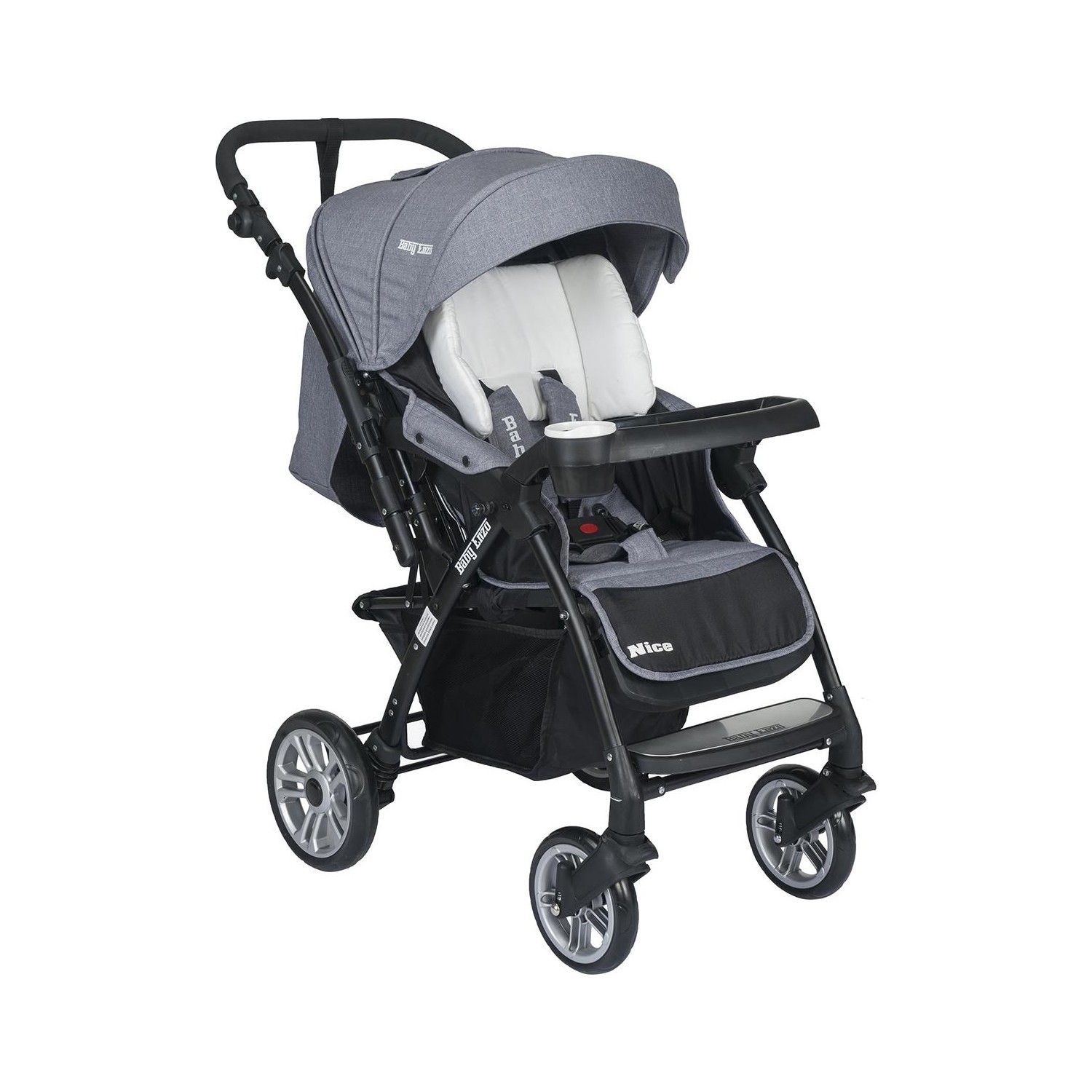 Baby Enzo Nice Çift Yönlü Bebek Arabası Gri Fiyatı