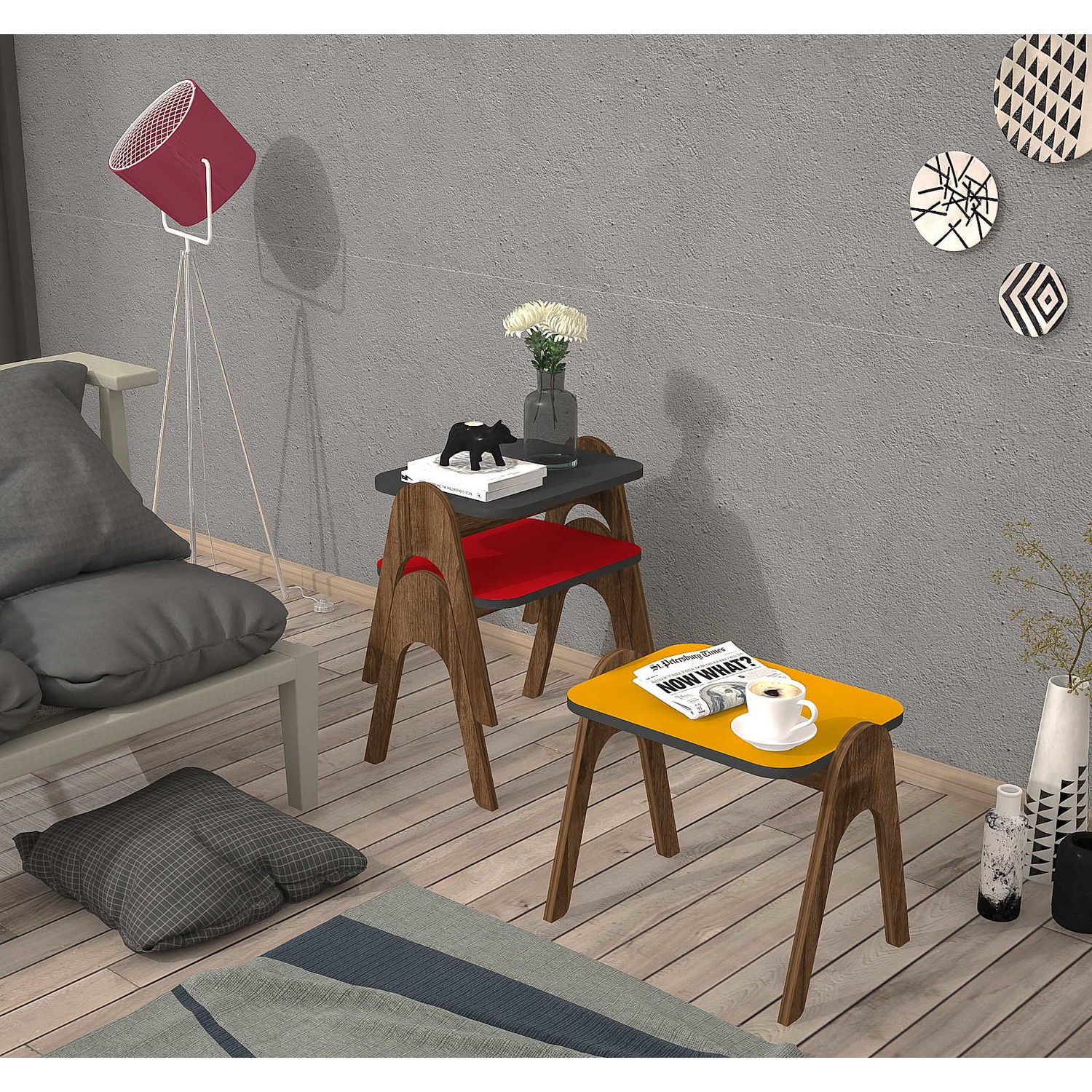 Mbes Mobilya Modern Renkli Tepsi Zigon Sehpa Fiyatı Mbes Mobilya Modern Renkli Tepsi Zigon Sehpa Fiyatı