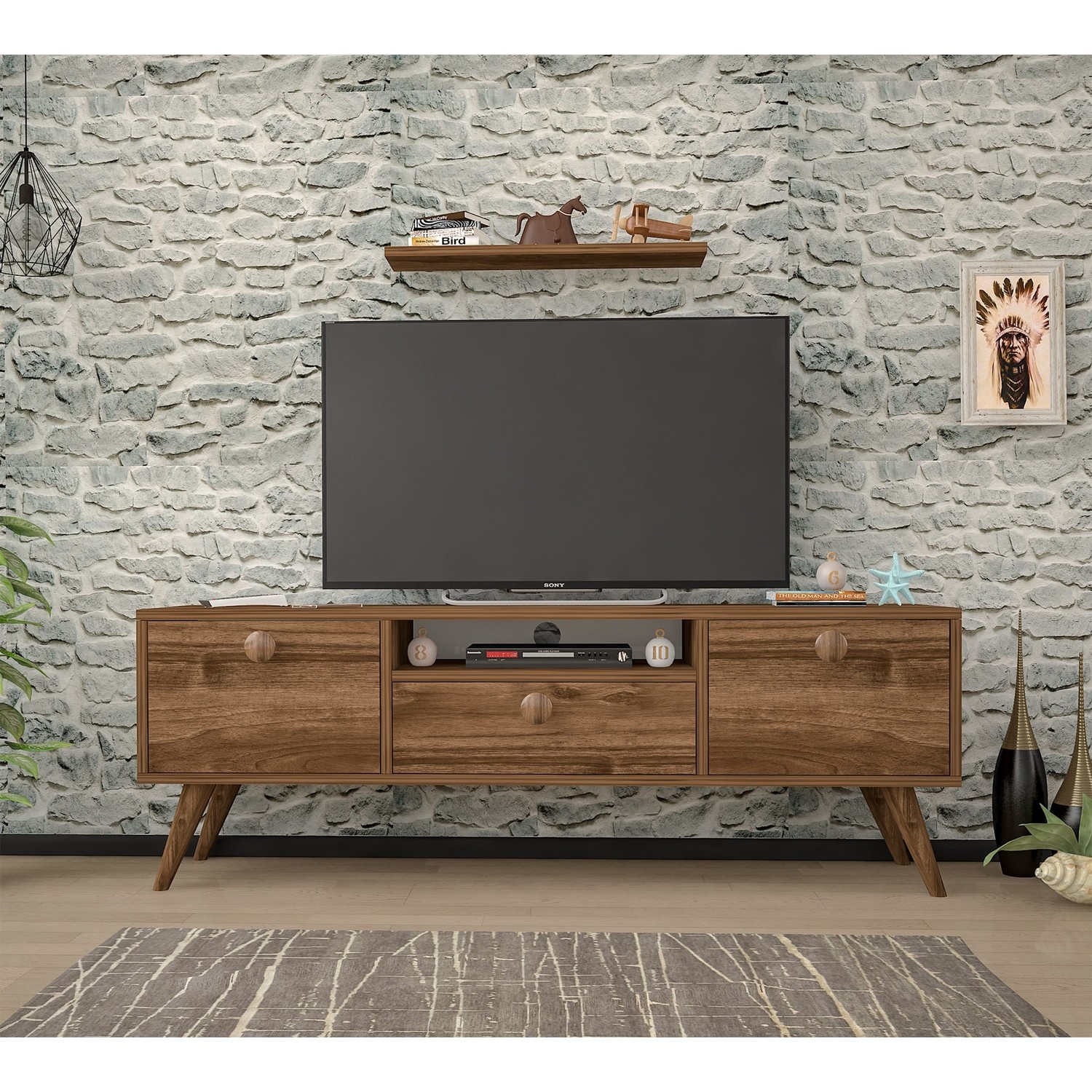 Mbes Mobilya Senta Haliç Ceviz 140 cm Tv Ünitesi Fiyatı