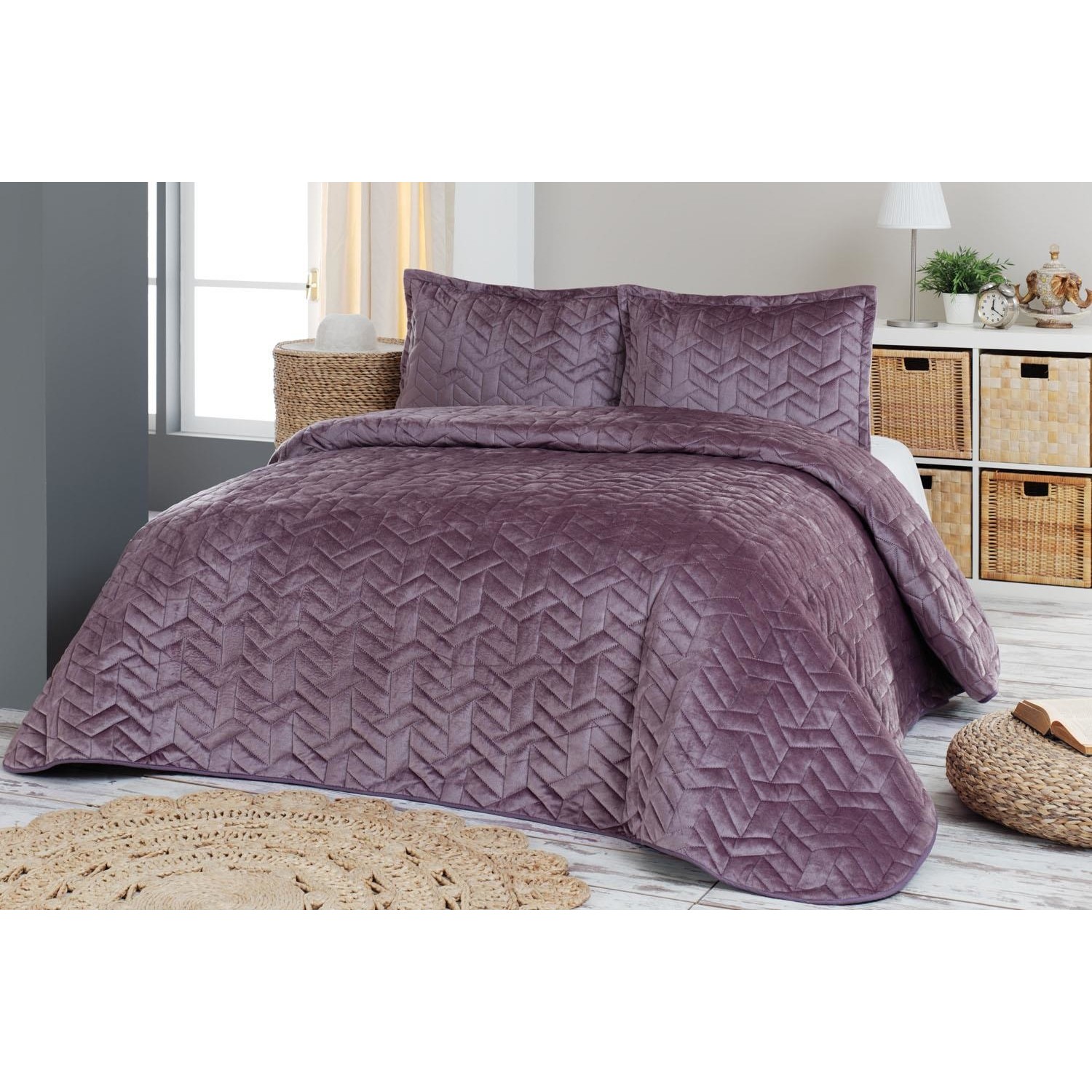 Dinarsu Yatak Örtüsü Seti Çift Kişilik Ruby Mürdüm Fiyatı Dinarsu Yatak Örtüsü Seti Çift Kişilik Ruby Mürdüm Fiyatı