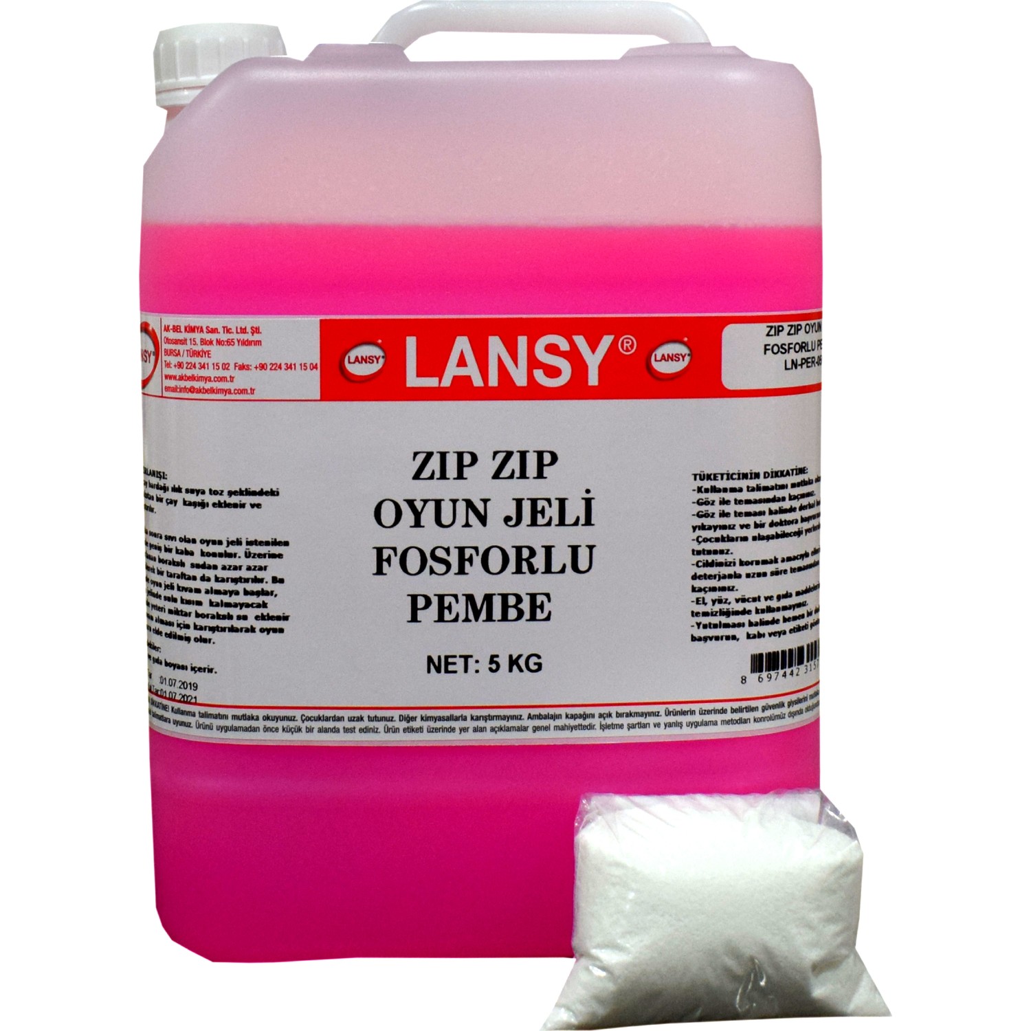 Lansy Zıp Zıp Oyun Jeli Fosforlu Pembe 5 kg+200 gr Boraks Fiyatı