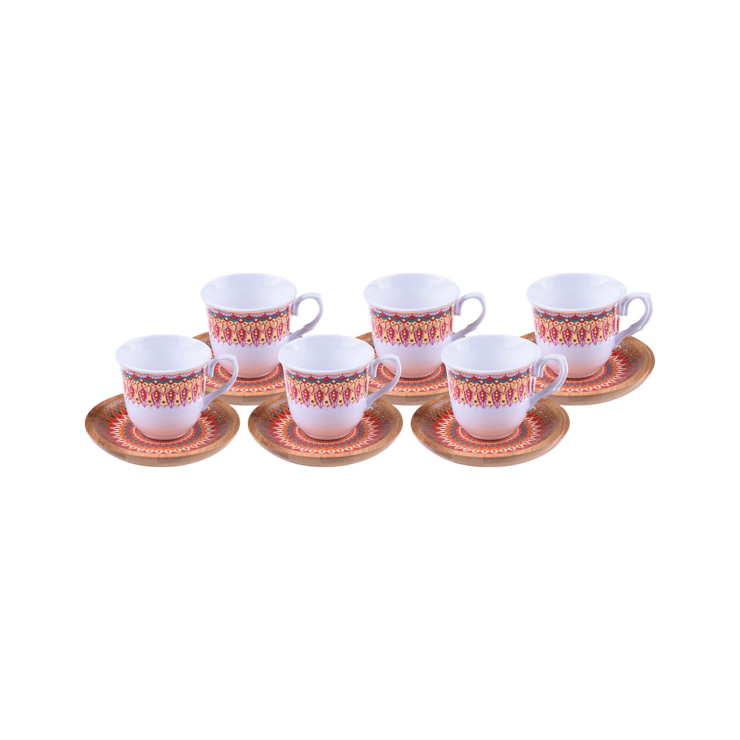 Bambum Kallavi 6 Kişilik Kahve Takımı Desen Altlıklı Fiyatı