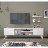 Mbes Mobi̇lya Esi̇n 160 cm Tv Sehpasi Atlanti̇k Beyaz