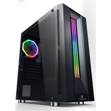 GameBooster GB-G3601B USB3.0 Siyah Rainbow RGB Fan Strip Kasa (PSU Yok) (JBST-GBG3601B)