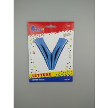 Event Party Store Folyo Balon V Harf Mavi 102 cm