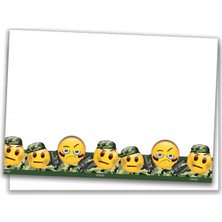 Event Party Store Emoji Kamuflaj Masa Örtüsü 120X180