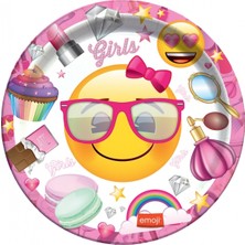 Event Party Store Emoji Süslü Tabak 8'li