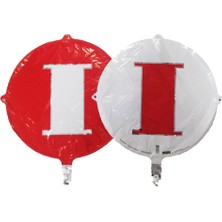 Event Party Store Folyo Balon Harf I Kırmızı-Beyaz 18''