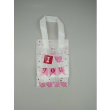 Event Party Store Hediye Çantası İnce Plastik I Love You 13 cm x 21 cm