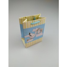 Event Party Store Karton Çanta Leylekli Mavi 8 cm x 11 cm