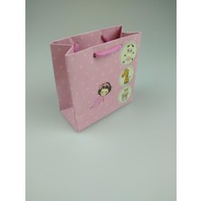 Event Party Store Karton Çanta Pembe Bebekli 11 cm x 11 cm