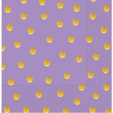 Event Party Store Lila Gold Puanlı Peçete  20'li