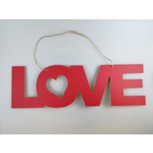 Event Party Store Love Asma Süs Kırmızı