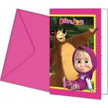 Event Party Store Masha And The Bear Davetiye Set 6'lı