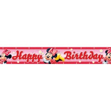 Event Party Store Minnie Folyo Happy Birthday Banner 4 m