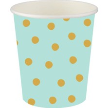 Event Party Store Mint Yeşil Gold Puanlı Bardak 8'li