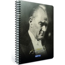 Gıpta Atatürk Spiralli Sert Kap Defter 17 24 100 Yap Çiz 2650