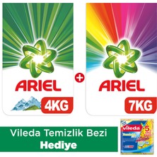 Ariel Toz Çamaşır Deterjanı Parlak Renkler 7 kg + Dağ Esintisi 4 kg