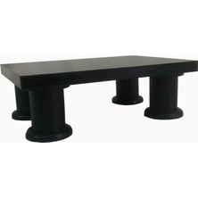 Wooden Gold Parlak Siyah Ergonomik Monitor Standı Ekran Yükseltici 12 cm