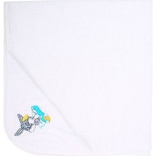 Özdilek Bugs Bunny Nakışlı Beyaz Bebek Pelerini
