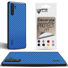 IPG Huawei P30 Pro Arka Koruyucu Stickler ( Mavi Karbon Fiber 4D )