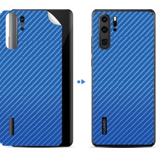 IPG Huawei P30 Pro Arka Koruyucu Stickler ( Mavi Karbon Fiber 4D )