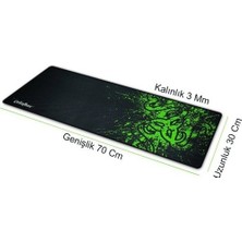 Tkz Razer Gaming Oyuncu Kaymaz Taban Tasarım 70 X 30 Uzun Mouse Pad