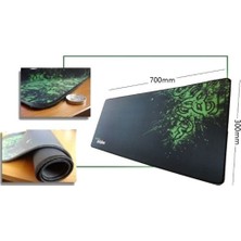 Tkz Razer Gaming Oyuncu Kaymaz Taban Tasarım 70 X 30 Uzun Mouse Pad