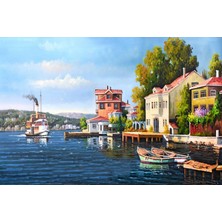 Tablosan Istanbul Boğaz-Yalılar Manzarası Kanvas Tablo