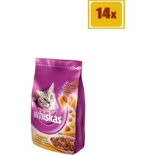 Whiskas Tavuklu Sebzeli Yetişkin Kuru Kedi Maması 300 gr 14'lü Set