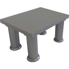 Wooden Gold Ergonomik Parlak Gümüş Gri Mdf Ekran Yükseltici Ekran Altı 14 cm