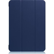 CresCent Apple iPad 2.Nesil (2011) LeatherSoft Smart Case Deri Tablet Kılıfı (A1395/A1396/A1397) 9.7 İnç Mavi