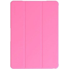 CresCent Apple iPad 2.Nesil (2011) LeatherSoft Smart Case Deri Tablet Kılıfı (A1395/A1396/A1397) 9.7 İnç Pembe