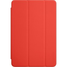 CresCent Apple iPad Mini 4 (2015) LeatherSoft Smart Case Deri Tablet Kılıfı (A1538/A1550) 7.9 İnç Kırmızı