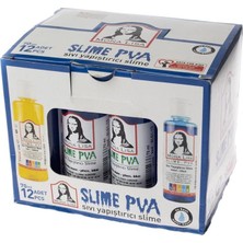 Südor Sıvı Yapıştırıcı Slime Fosforlu Mavi 70Ml 12'Li