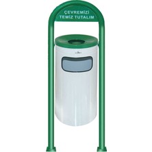 Palex 3560-8 Çift Ayaklı Bahçe Tipi Çöp Kovası Boyalı