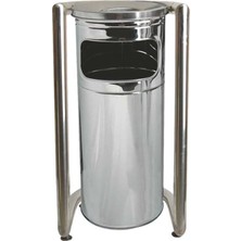 Palex 3560-1 U Tipi Bahçe Çöp Kovası Krom